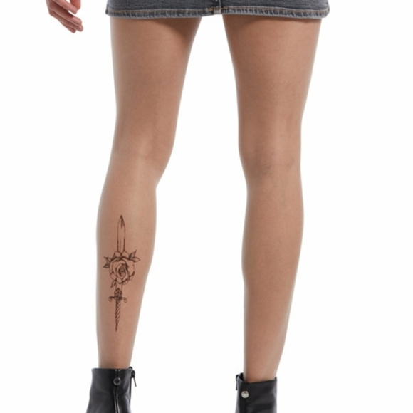 Hue Women's Rose-Tattoo Sheer Tights - Picture 3 of 3